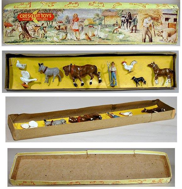 c.1935 Crescent Toys, Farm Set in Original Box